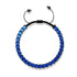 Géome sacrée | Hématite bleue | Bronze à canon | Bracelet octaèdre